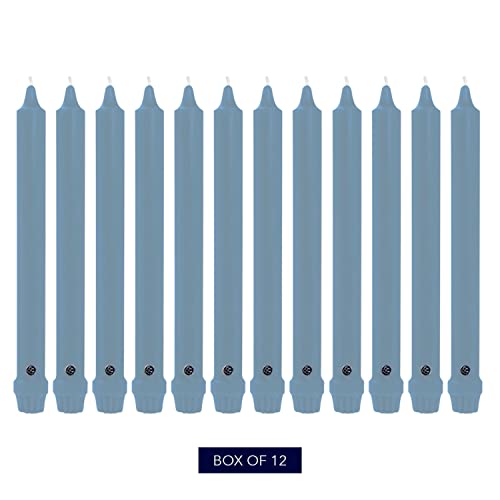 Colonial Candle Unscented Taper Candle, Classic Collection, Wedgewood, 10 in, Pack of 12 - Up to 8 Hours Burn - Image 2
