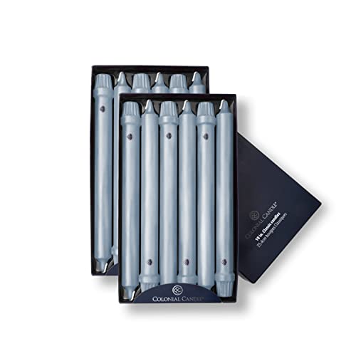 Colonial Candle Unscented Taper Candle, Classic Collection, Wedgewood, 10 in, Pack of 12 - Up to 8 Hours Burn - Image 1