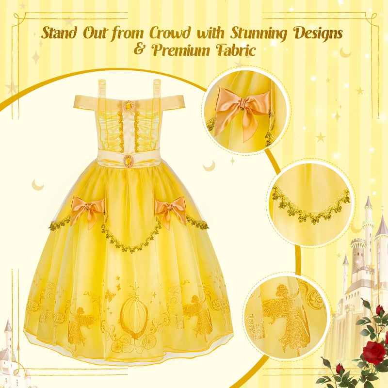 ميلاند Meland Princess Dress Up for Girls - Light Up Dress Up Ap Dression and Princess Costume for Toddler Girl Venis - Image 4