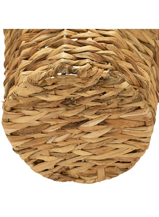 Household Essentials Woven Water Hyacinth Wicker Waste Basket, Natural - Image 3