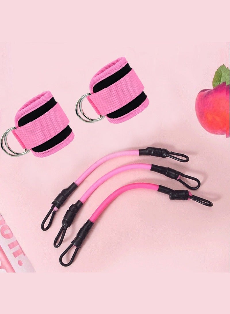 Generic Ankle Straps,1Set Body Exercisers,Including 3pcs Tension Ropes、 2pcs Ankle Straps、1pc Storage Bag,Hip Lifting Leg TrainingMuscle ExerciseAnd Strength Training Suitable For Men & Women  - Image 5