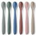 ATUERAY 6Piece Silicone Baby Feeding Spoons for First Stage Infant SoftTip Easy on Gums I Training Spoon Self Baby Utensils Feeding Supplies Toddler Spoons Dishwasher Safe BoilProof - Image 2