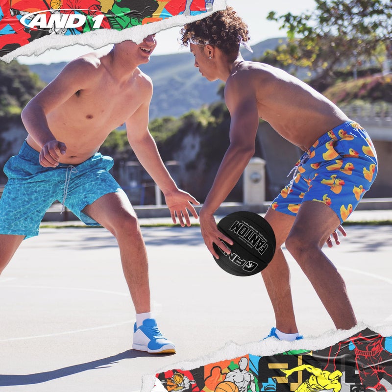 AND1 Fantom Rubber Basketball - Official Size Streetball, Made for Indoor and Outdoor Basketball Games - Sold Deflated (Pump NOT Included), Black, Size 7 - Image 4