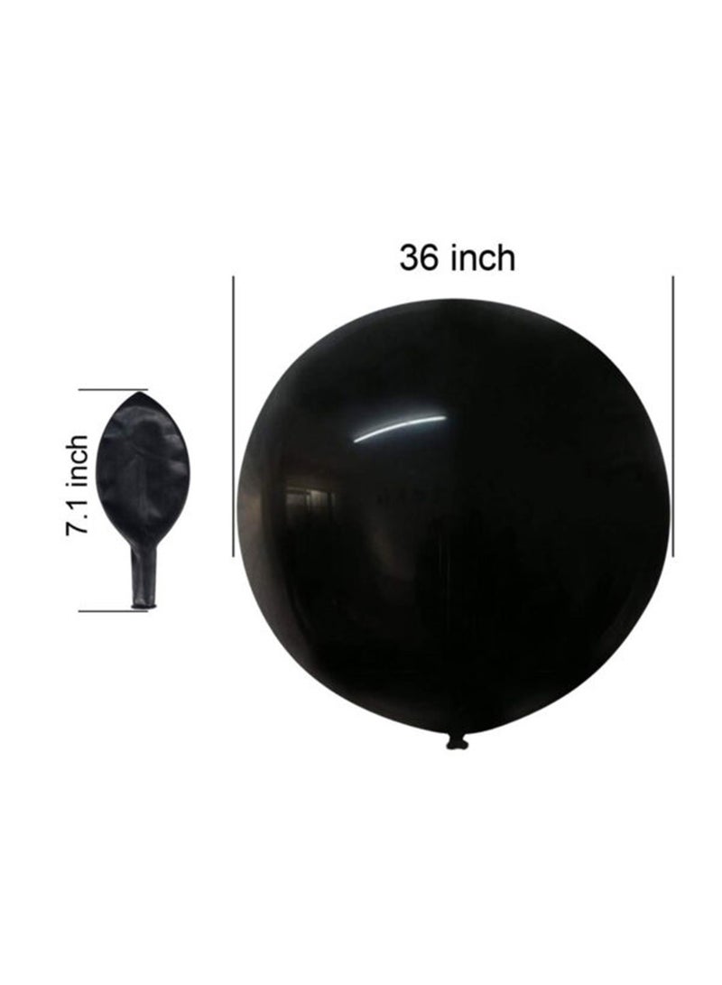 Party Time 1 Piece Jumbo 36 inch Black Latex Balloon High Quality Party Decoration Supplies - Image 2