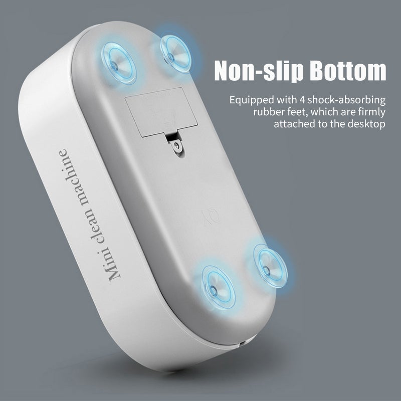 Ultrasonic Jewelry Cleaner Portable Cleaning Tool High-Frequency Vibration Cleaner for Contact Lenses Gold Silver Glasses Watch Ring Coins - Image 2