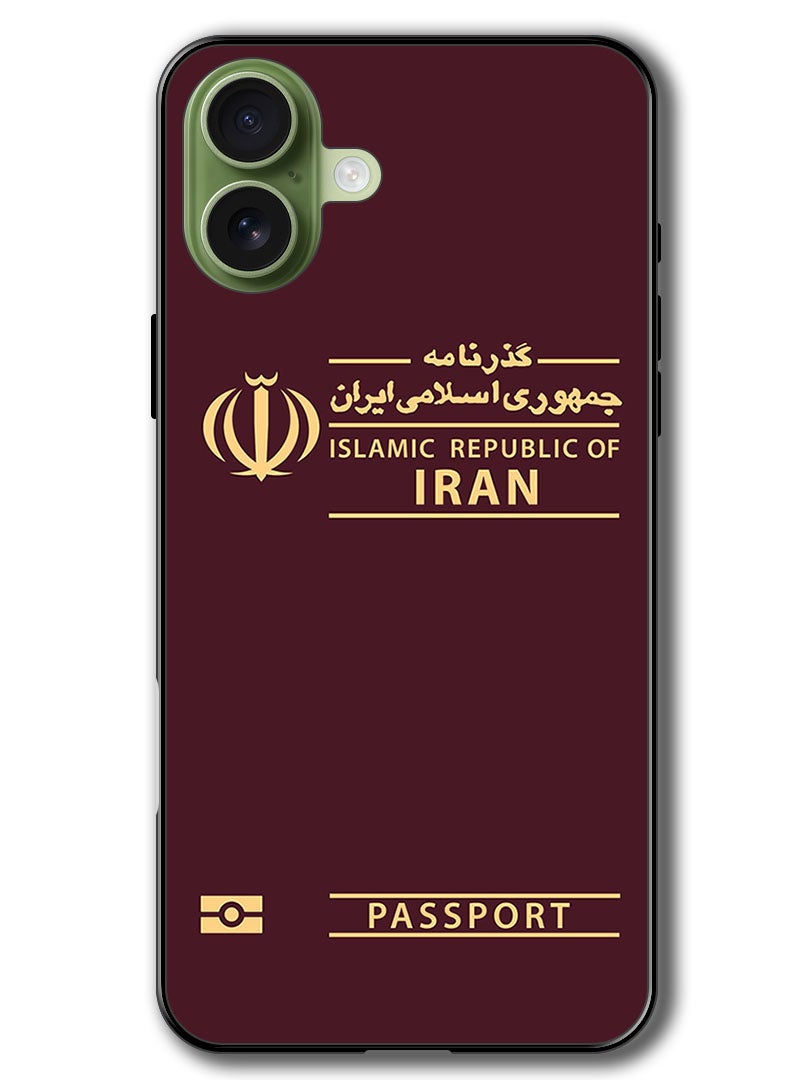 Theodor Case Compatible with Apple iPhone 17 6.3 Inch Protection Shockproof Bumper Cover Iran Passport - Image 1