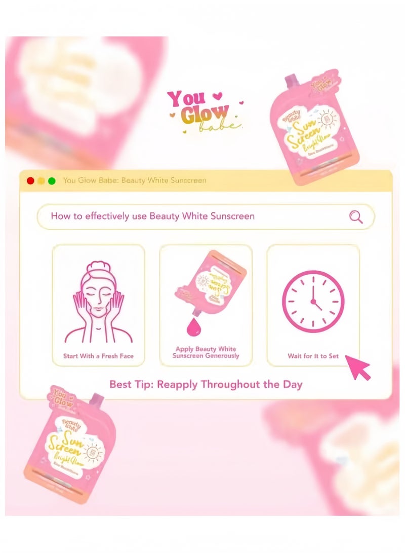 جلو واقي الشمس بيوتي وايت لإشراقة مشرقة SPF 50 PA+++ عبوة مزدوجة - Image 4