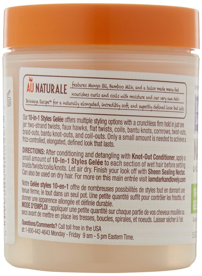 SOFT SHEEN سوفت شين-كارسون دارك آند لوفلي أو ناتورال مضاد للانكماش 10 في 1 جيل أنماط، 5.3 أونصة - Image 3