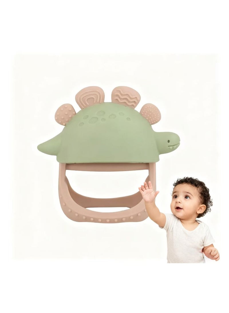 Baby Teether Toy Dinosaur Shape, Anti Dropping Wrist Hand Teethers, Baby Teething Toy, Baby Chew Toys for Sucking Needs, Ring for Infant Teething Relief, Safe, Non-Toxic, Easy to Hold for Babies 3–12 Months - Image 3
