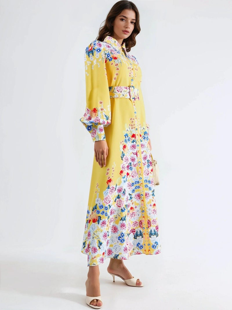 Jennyfer فستان ماكسي مزخرف بأزرار - Image 2