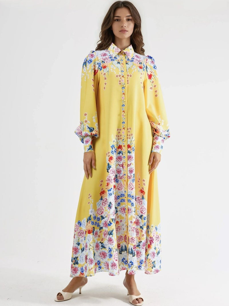 Jennyfer فستان ماكسي مزخرف بأزرار - Image 5