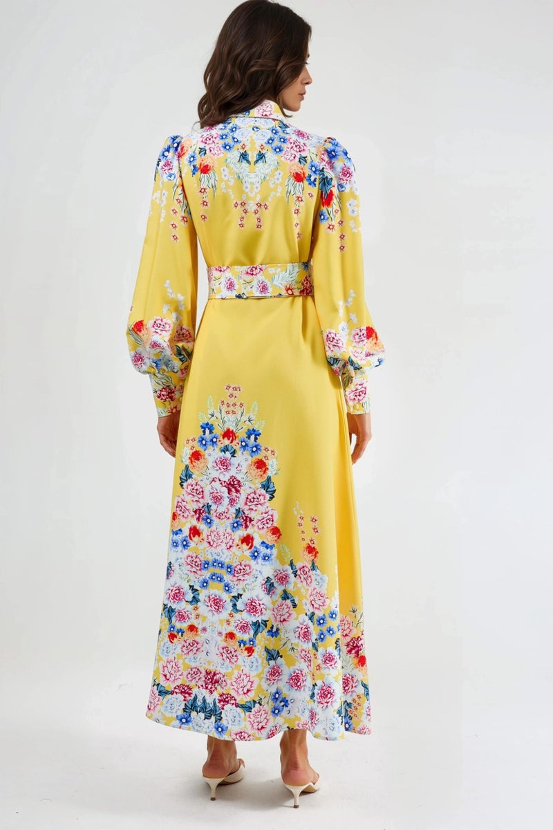 Jennyfer Floral Maxi Dress with Button Closure - Image 3