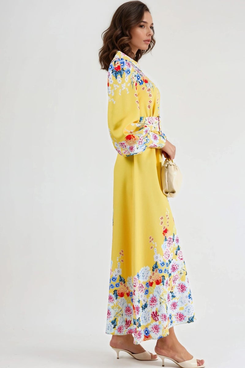 Jennyfer Floral Maxi Dress with Button Closure - Image 4