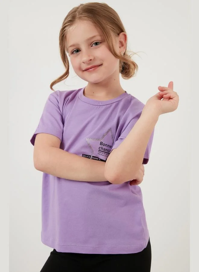 Lela Lela Printed Crew Neck Cotton T-Shirt Girl's T-Shirt 6211046