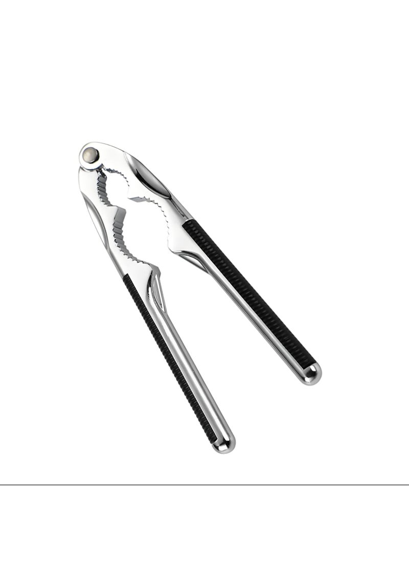 MOMISY Walnut Cracker Tools Heavy Duty Nut Crackers for Walnuts Pistachio Stainless Steel Cracker Opener NonSlip Handle Pack 1 BlackSmall