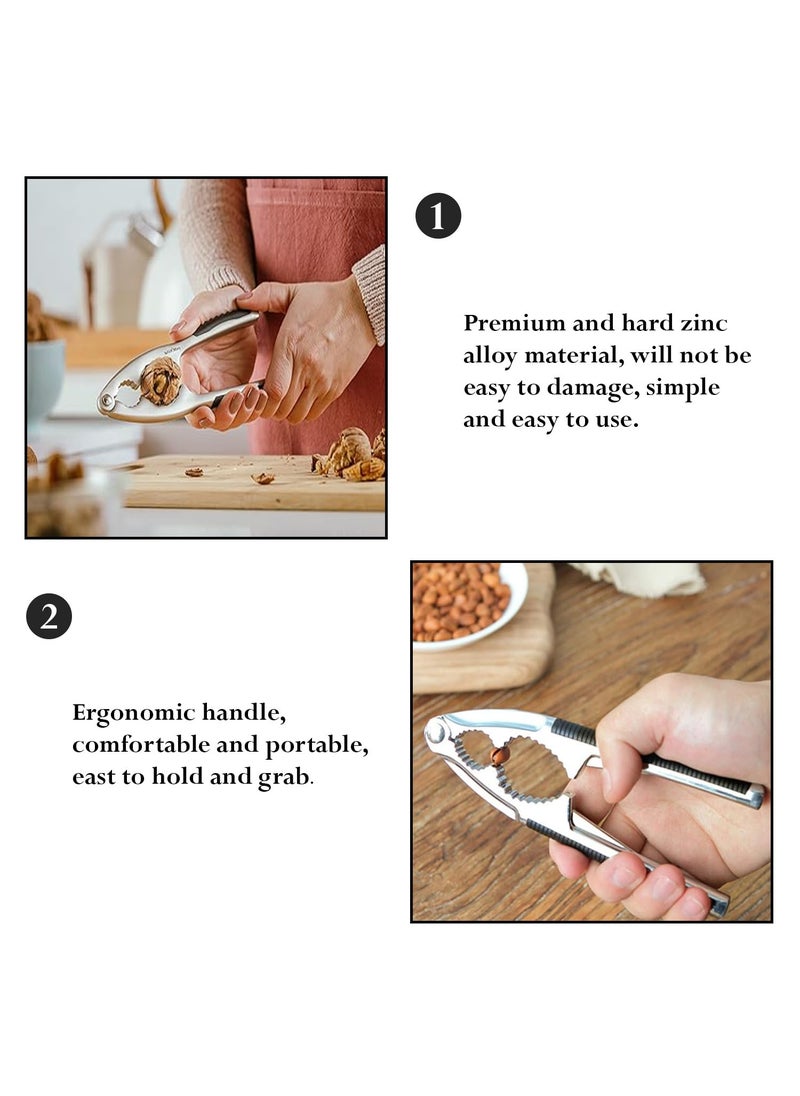 MOMISY Walnut Cracker Tools Heavy Duty Nut Crackers for Walnuts Pistachio Stainless Steel Cracker Opener NonSlip Handle Pack 1 BlackSmall