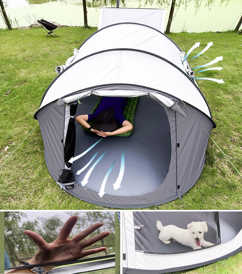 Londtren Pop Up Tents for Camping 2 Person Waterproof Pop Up Army Tents Surplus Tents Military Popup Tent Camping Easy Up Camping Tents Instant Pop Up Tent Big - Image 4