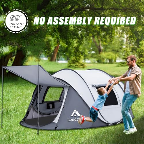 Londtren Pop Up Tents for Camping 2 Person Waterproof Pop Up Army Tents Surplus Tents Military Popup Tent Camping Easy Up Camping Tents Instant Pop Up Tent Big - Image 5