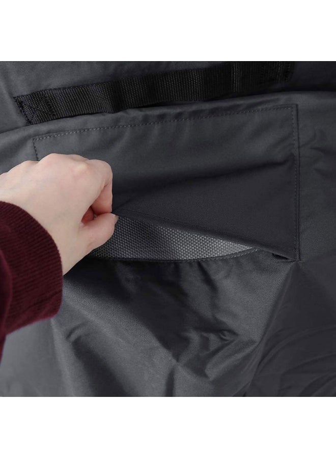 AIWANTO Heavy-Duty Waterproof Patio Furniture Cover – Rectangular 420D Oxford Fabric Outdoor Table & Chair Protector, UV-Resistant Dustproof Cover with Drawstring Cord Stopper & Storage Bag – Black - Image 4