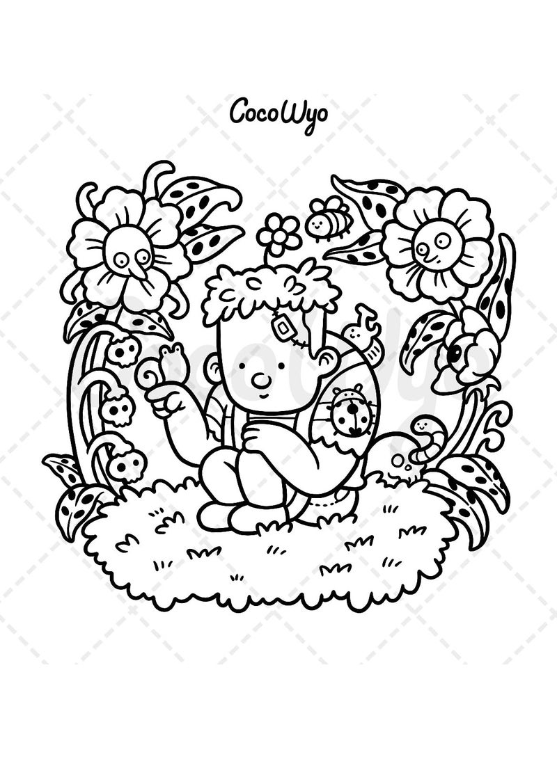 Generic Spooky Cutie: Coloring Book for Adults and Teens Featuring Adorable Creepy Creatures in Cozy Hygge Moments for Relaxation  - Image 4