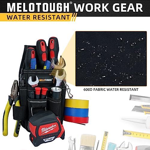 MELOTOUGH Pocket Tool Pouch Tool Belt Pouches with Belt Clip Utility Mini Tool Organizer Pouch for Electrician,Carpenter,Construction,Technician - Image 4