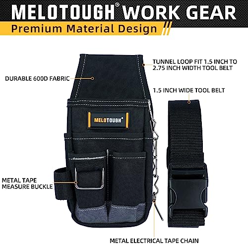 MELOTOUGH Pocket Tool Pouch Tool Belt Pouches with Belt Clip Utility Mini Tool Organizer Pouch for Electrician,Carpenter,Construction,Technician - Image 5
