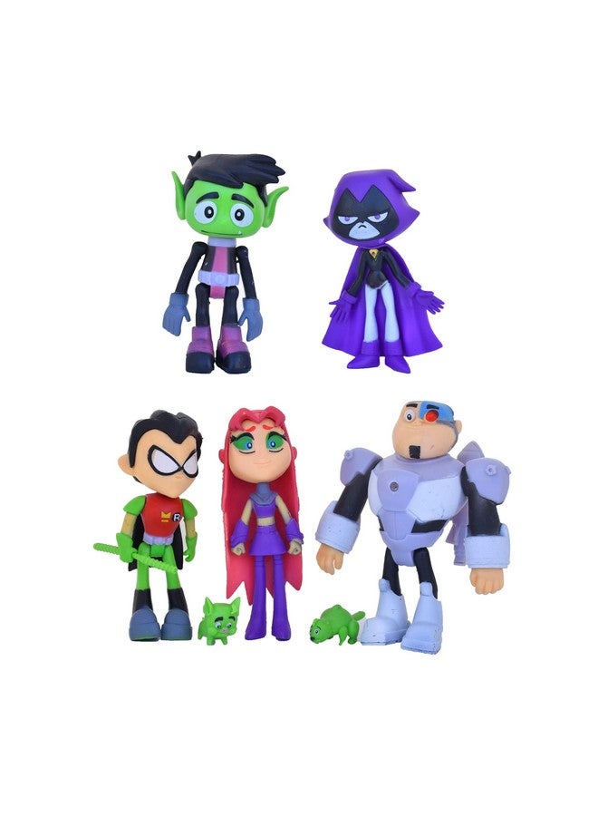 Offo™|| Teen Titans Action Figures [7-8 cm] for Home Decors, Office Desk and Study Table - Image 1