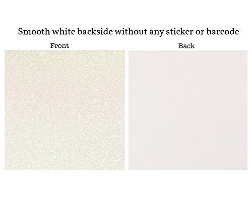 Crafasso 12" x 12" 300gms Heavy & Premium Glitter cardstock, 15 Sheets, White - Image 2