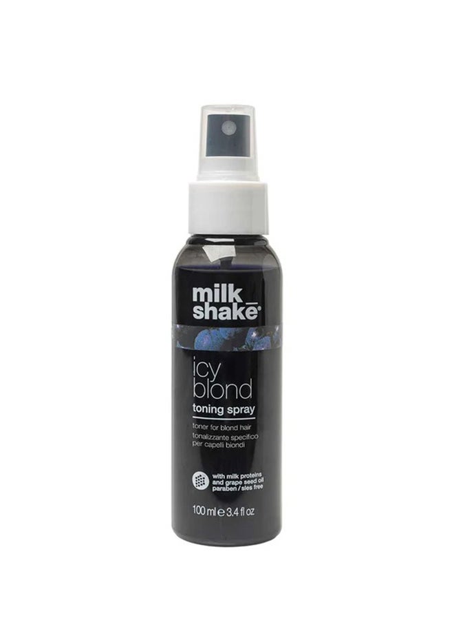 Milk Shake Toning Spray for Blonde Hair with Black Pigment - Counteracts Yellow & Orange Tones, Hydrates & Adds Shine for a Cool, Icy Finish (100 ml) - Image 1