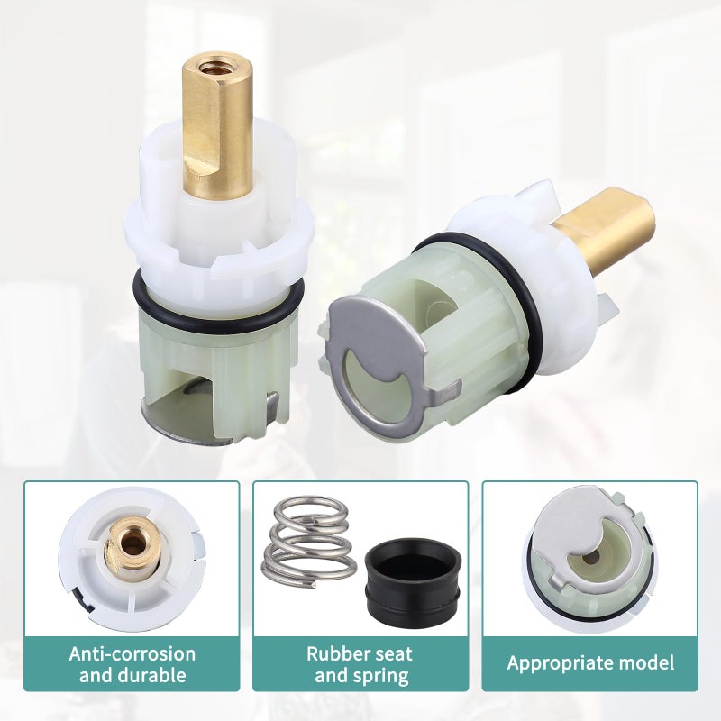 gcbcrit RP25513 Faucet Cartridge for Delta Two Handle Faucet Repair Kit, Faucet Leak Repair Kit with Cartridge RP4993 Seats Springs (2 Pack) - Image 5