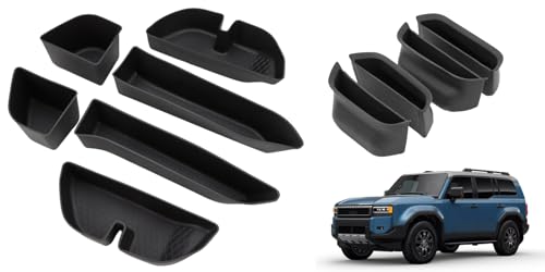 Qlhshop For 2026 2025 2024 Toyota Land Cruiser 1958 LC250 Prado Accessories - 4 Door Pocket Liner Protector with Door Handle Insert Organizer Storage Box - Front Rear Interior Accessories, 10 Pack - Image 1