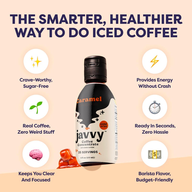 Coffee Concentrate - Cold Brew Coffee, Perfect for Hot or Iced Instant Coffees, Hot Drinks, Cold Brew Concentrate, 35 Servings - Caramel - Image 5