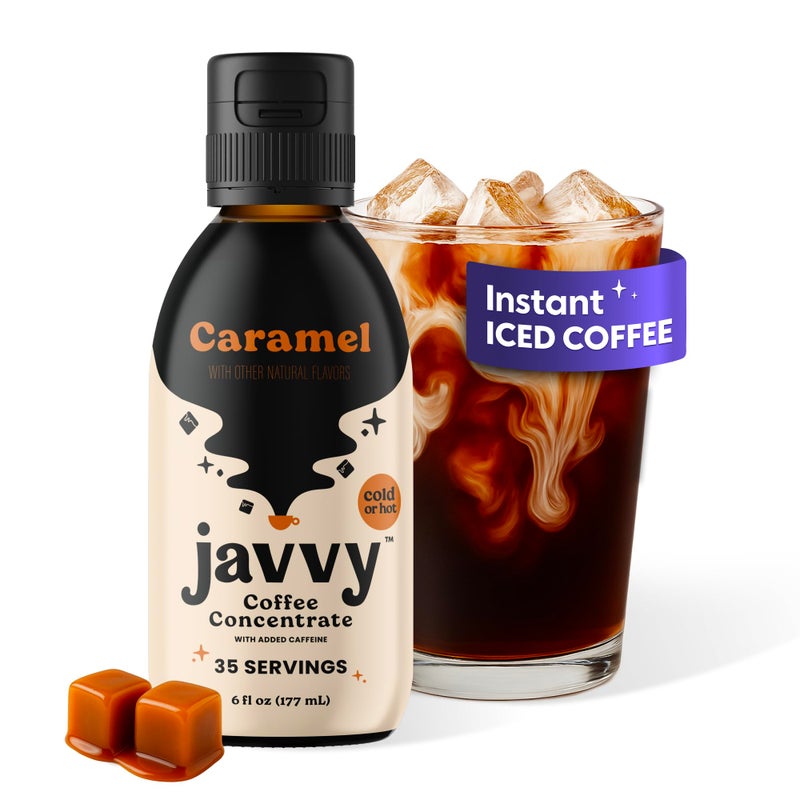 Coffee Concentrate - Cold Brew Coffee, Perfect for Hot or Iced Instant Coffees, Hot Drinks, Cold Brew Concentrate, 35 Servings - Caramel - Image 1