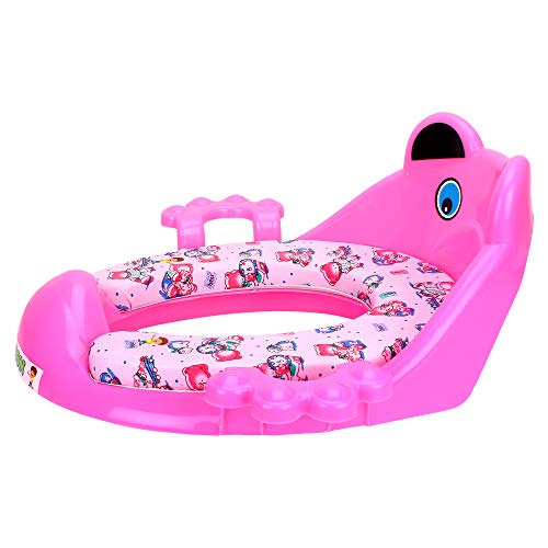 FLIPZON Premium Baby Cushioned Potty Seat with Easy Grip Handles and Comfortable Seat / Toilet Seat with Handle for Kids / Suitable for Baby Boy/Girl (Pink), Plastic - Image 4