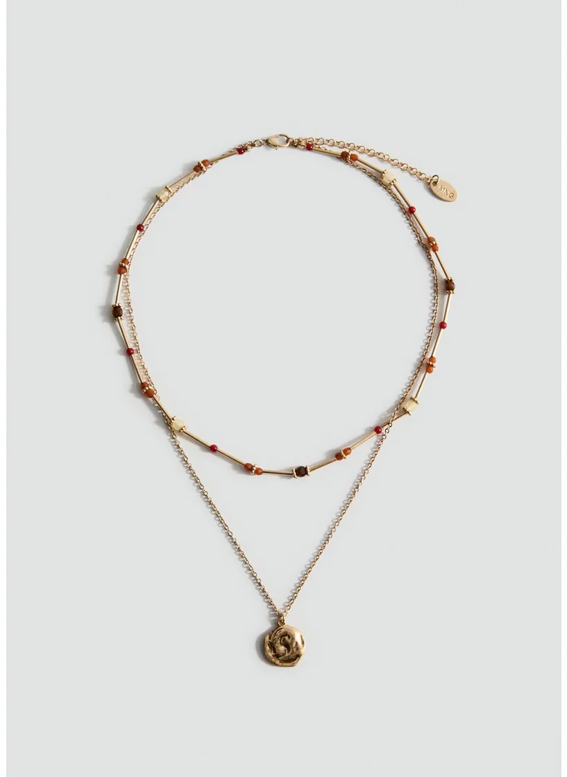 MANGO Double-Pendant Necklace