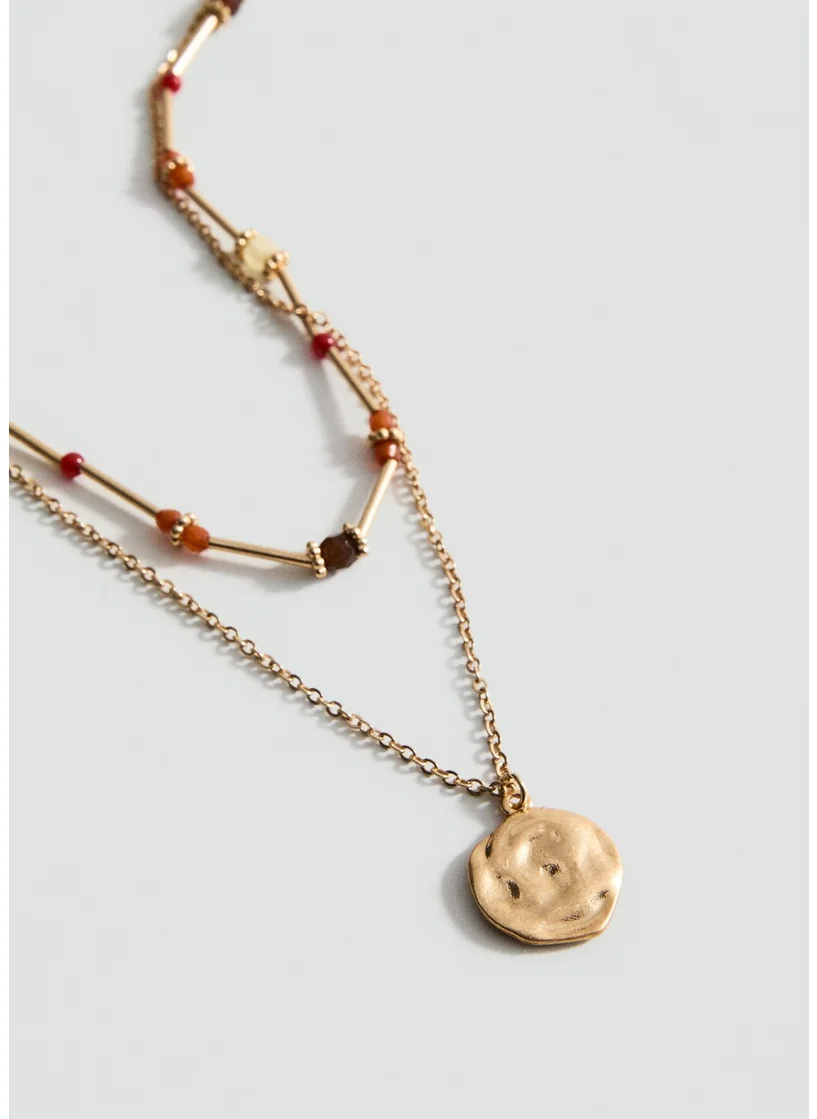 MANGO Double-Pendant Necklace