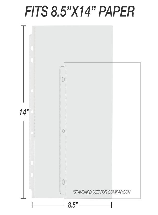 سامسيل واقيات أوراق سامسيل، واقيات مستندات مقاس 8.5 × 14 بوصة للمجلدات القانونية، متينة، شفافة، مقاس قانوني، تحميل علوي، خالية من الأحماض، عبوة من 30 قطعة - Image 2