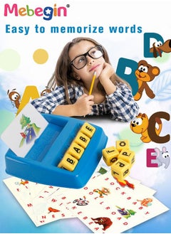 MEBEGIN Matching Letter Game, Fun Spelling Toys Set with 8 Letter Dice, Alphabet Spelling Reading Flash Cards, Hands-On Learning Toy, Enlightenment Learning Games, Parent-child Interactive Toy, Easy to Memorize Words, Ideal Gifts for Kids  - Image 5