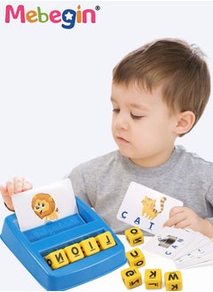 MEBEGIN Matching Letter Game, Fun Spelling Toys Set with 8 Letter Dice, Alphabet Spelling Reading Flash Cards, Hands-On Learning Toy, Enlightenment Learning Games, Parent-child Interactive Toy, Easy to Memorize Words, Ideal Gifts for Kids  - Image 2