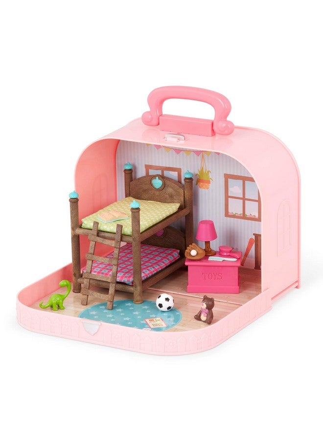 Li'L WOODZEEZ Li’l Woodzeez - Bunk Beds Playset - Travel Toy - Compact Travel Suitcase - Dollhouse Furnitures & Accessories Included - Pretend Play for Kids Age 3+  - Image 3