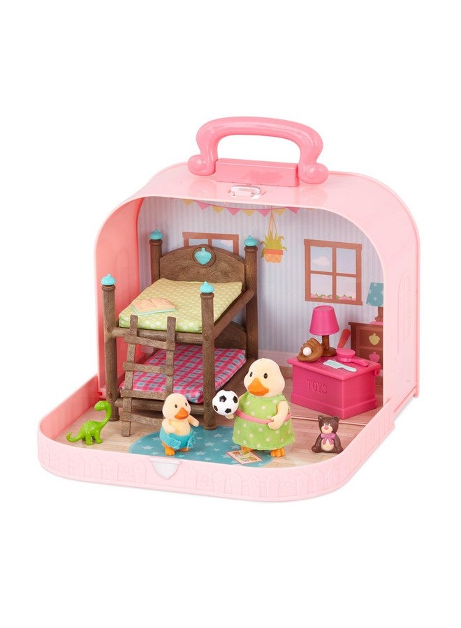 Li'L WOODZEEZ Li’l Woodzeez - Bunk Beds Playset - Travel Toy - Compact Travel Suitcase - Dollhouse Furnitures & Accessories Included - Pretend Play for Kids Age 3+  - Image 2
