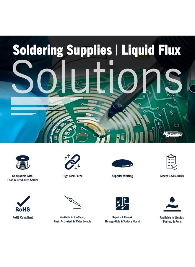MG Chemicals MG Chemicals - 835-100ML Liquid Rosin Flux, for Leaded and Lead Free Solder, 125 ml Bottle  - Image 2