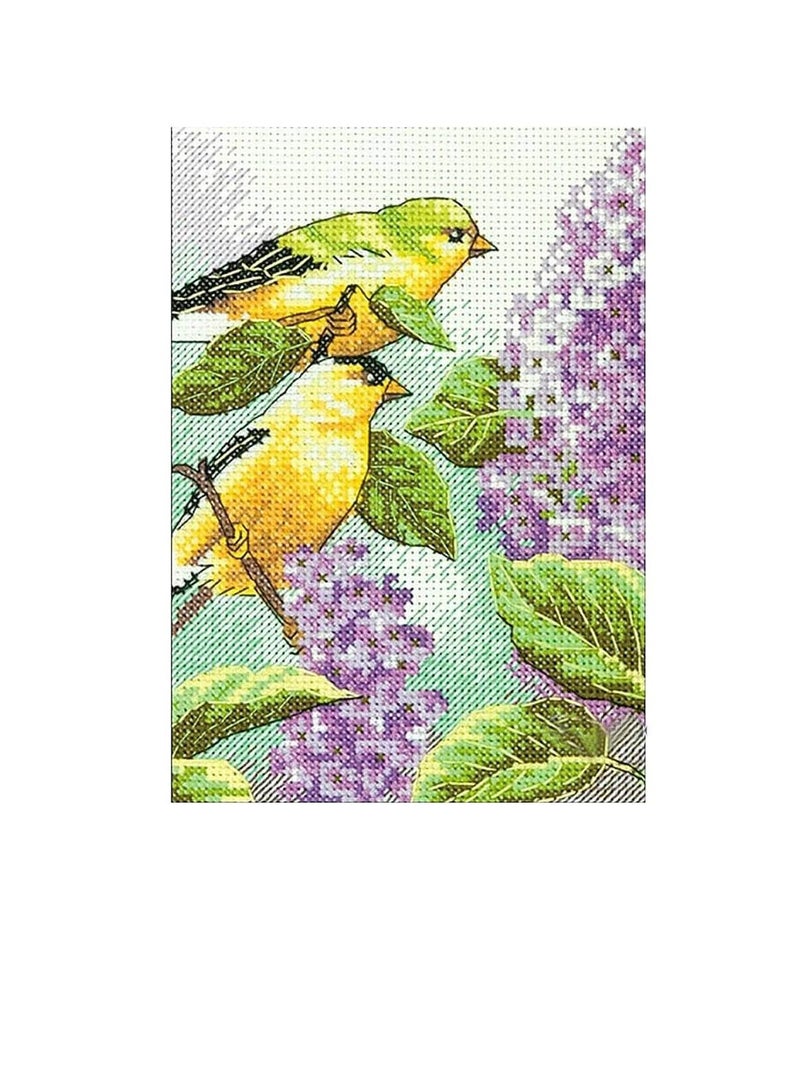 مجموعة الغرز المتقاطعة المصغرة ذات الحسون والليلك 5 بوصة × 7 بوصة - Image 3