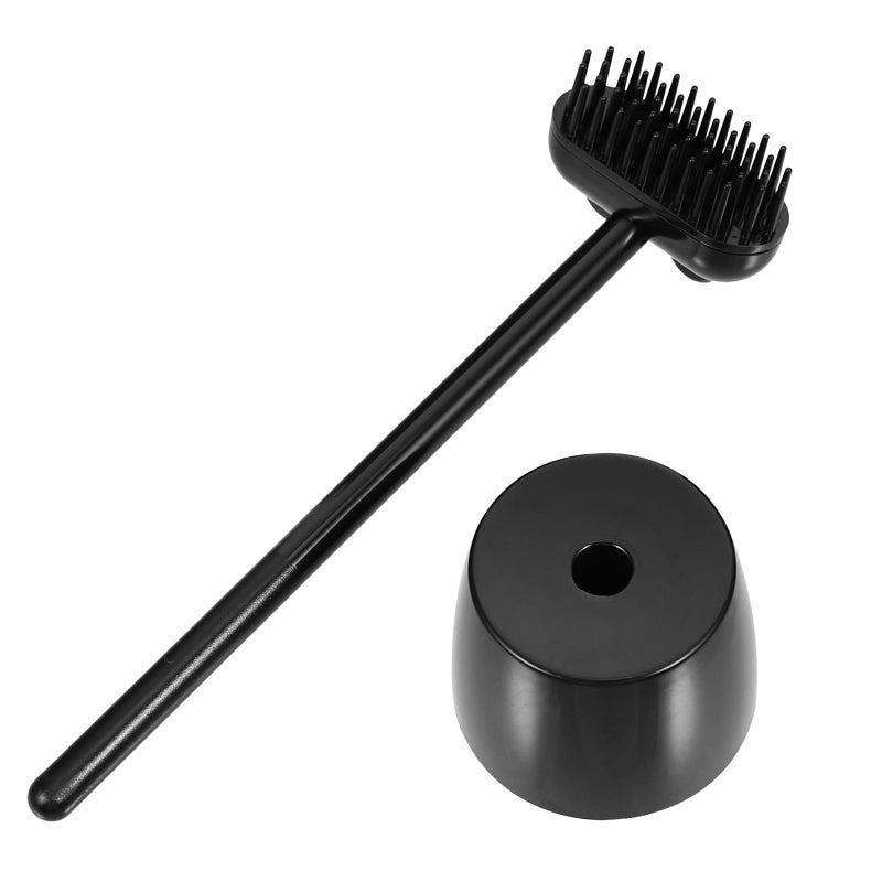 Cat Grooming Comb And Massage Brush With Storage Base Multi Functional Pet Hair Remover Black - Image 2