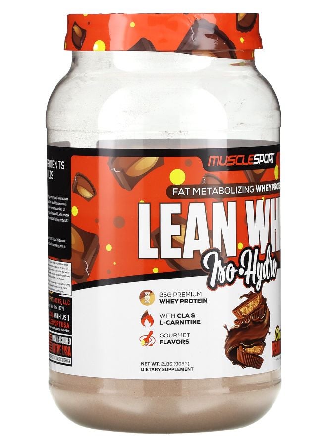 MUSCLESPORT Lean Whey Iso-Hydro Chocolate Peanut Butter 2 lbs (908 g) - Image 2