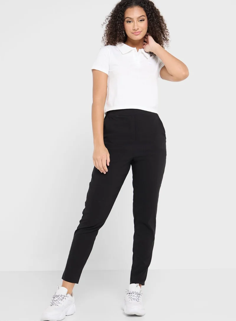boohoo High Waist Skinny Pants