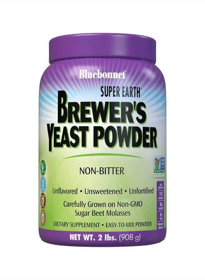 Bluebonnet Nutrition Super Earth Brewers Yeast Powder, Super Food, Whole Food, Source for Vitamins, Great Tasting, Vegan, Vegetarian, Non GMO, Gluten Free, Soy Free, Milk Free, Kosher, 2 lb Packaging May Vary - Image 3
