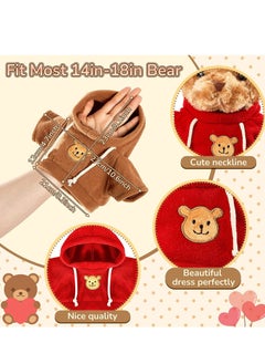 NIBEMINENT Teddy Bear Clothes, Doll Hoodie Tee Fit 14-18 Inches Stuffed Dolls, Shirt, Sublimation Animal Make Your Own Animals Plush Clothes 5 PCS  - Image 5