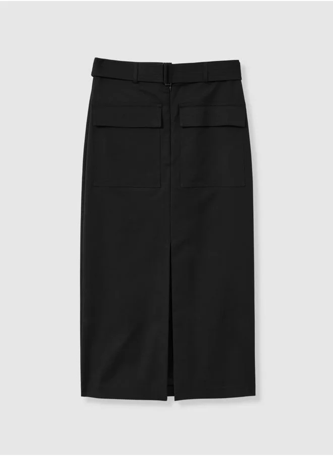 REISS Pencil Cargo Skirt