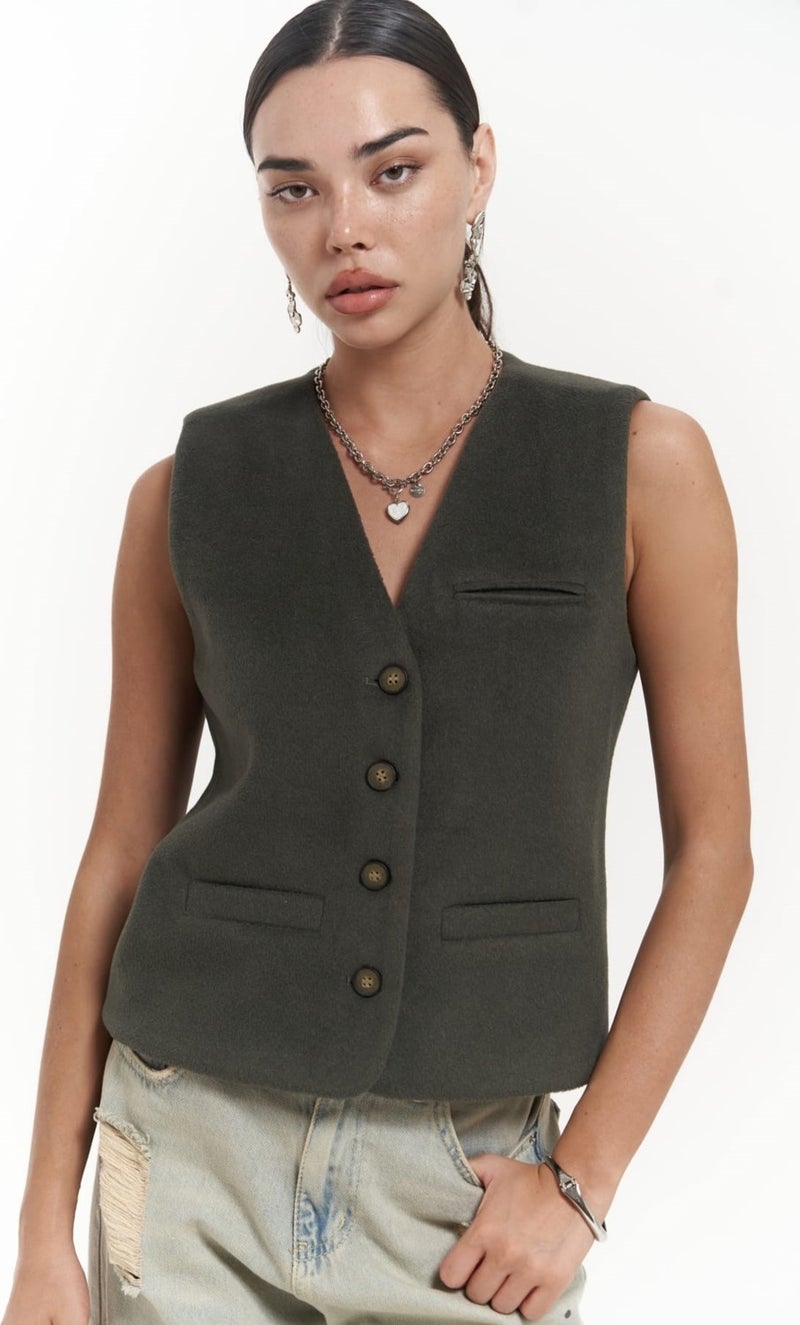 Mai Collection Pace Petrol Blue Short Vest  - Image 1